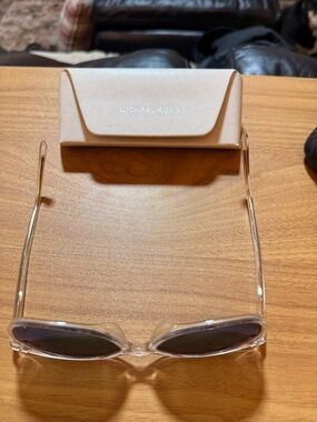 Michael Kors cortina Santa Clara Clear Frame Sunglasses with Cream Case